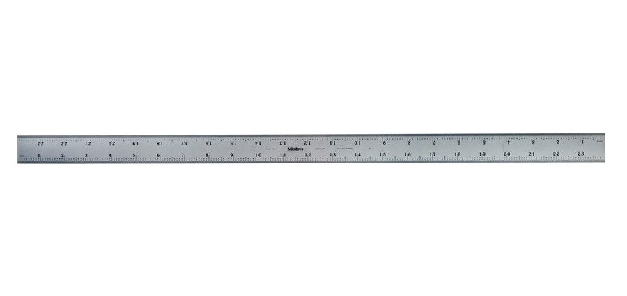 Mitutoyo 182-162 | Steel Rule | Wide Rigid Rule | Series 182 | Accuracy ±0.008 Inch | Width 0.813 Inch | Range 0 to 24 Inch - generaltechuae