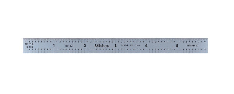 Mitutoyo 182-207 | Steel Rule | Fully-Flexible Rule | Series 182 | Metric or Inch | Accuracy ±0.006 inch | Width 0.5 inch | Range 150mm or 6 inch - generaltechuae