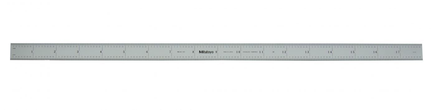 Mitutoyo 182-243 | Steel Rule | Fully-Flexible Rule | Series 182 | Accuracy ±0.006 inch | Width 0.75 inch | Range 0 to 18 inch - generaltechuae