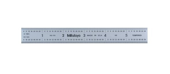 Mitutoyo 182-263 | Steel Rule | Fully-Flexible Rule | Series 182 | Accuracy ±0.008 inch | Width 0.75 inch | Range 0 to 24 inch - generaltechuae