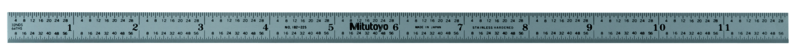 Mitutoyo 300mm/12, Metric/Inch Steel Rule - generaltechuae