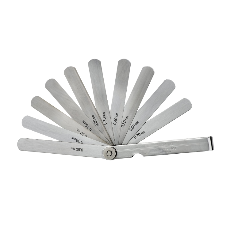 Mitutoyo 184-306S | Thickness or Feeler Gauge | Series 184 | Number of Leaves 10 | Blade Length 100 mm | Range 0.05 to 0.8 mm - generaltechuae