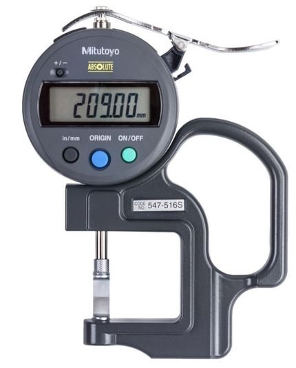 Mitutoyo 547-516S ABS Digital Thickness Gauge with ID-SInch/Metric, 0-0.47", 0.0005", Groove Depth - generaltechuae
