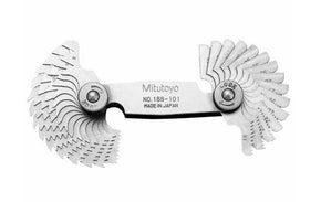 Mitutoyo 188-101 | Whitworth Screw Pitch Gage | Series 188 | Leaves 30 | Range 4 to 42 TPI