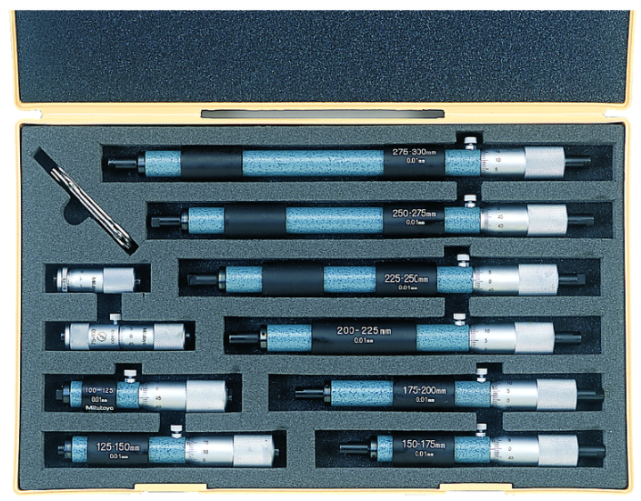 Mitutoyo 133-904 Tubular Inside Micrometer Set 2-12" (10 pcs.) - generaltechuae