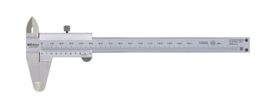 Mitutoyo 530-122 | Vernier Caliper | Series 530 | Graduation 0.02mm | Accuracy ±0.03mm | Range 0 to 150mm