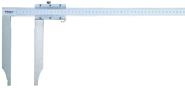 Mitutoyo 534-107 Long Nib Jaw Vernier Caliper 0-700mm / 0-30", Graduation 0.02 mm / .001"