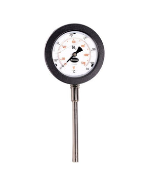 Brannan 93/400/2 | Marine Exhaust Gas Thermometer | 100 mm dial, +50 to +650 °C/°F, 200 mm stem - generaltechuae