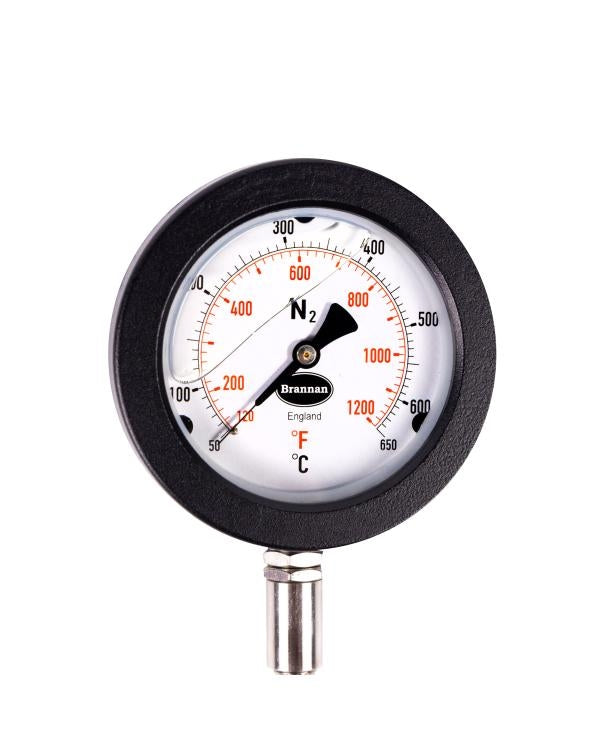 Brannan 93/400/4 | Marine Exhaust Gas Thermometer | 100 mm dial, +50 to +650 °C/°F, 300 mm stem - generaltechuae (2)