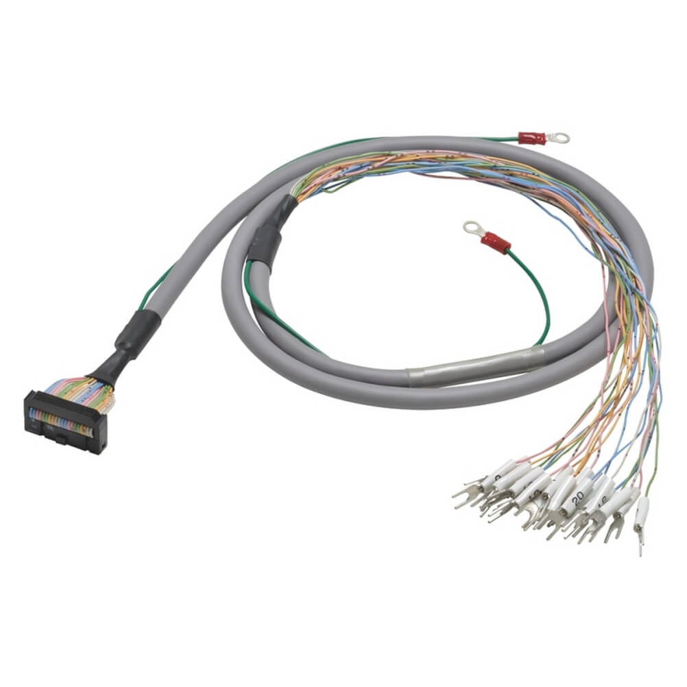 OMRON XW2Z-RY200C | I/O connection cable, with shield connection, MIL20 to fork terminals, 2 m