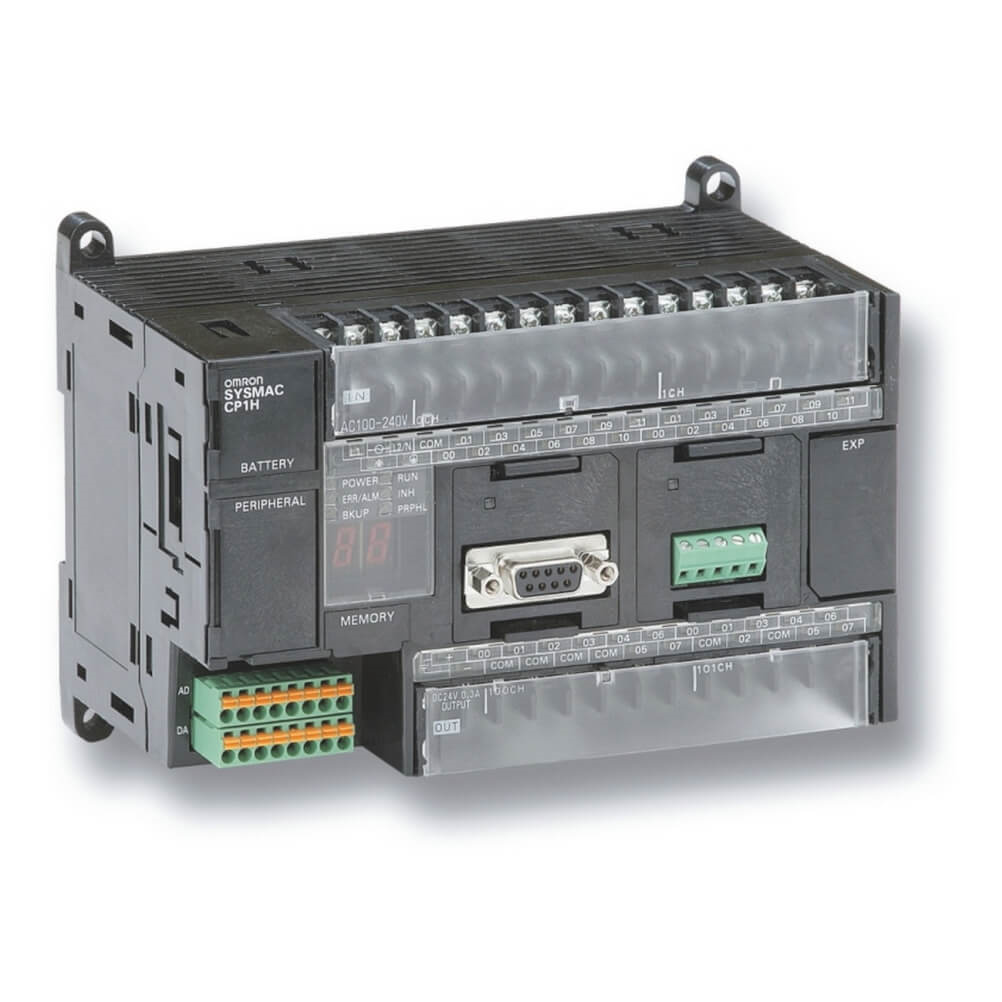 Omron CP1H-X40DR-A, CP1H Series PLC CPU for Use with CP1E Series, Relay Output, 24-Input, Pulse Input