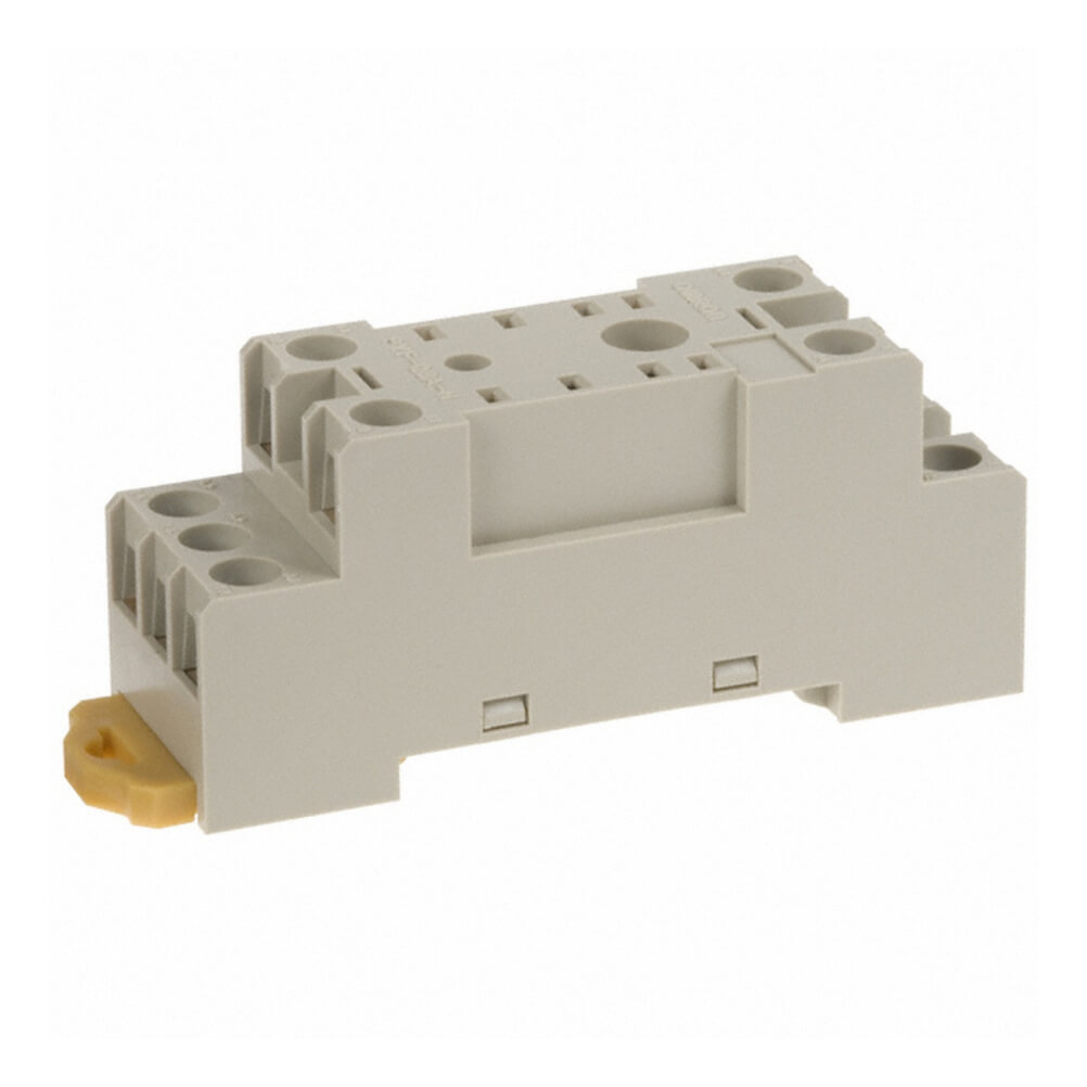 Omron PYF08A-N, MY2 8 Pin 250V ac DIN Rail Relay Socket, for use with MY2IN, MY2IN1, MY2IN1-D2, MY2IN-CR, MY2IN-D2, MY2N, MY2N1,