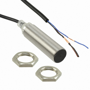 Omron E2B-M18LS08-WP-C1 2M, Inductive Threaded Barrel Proximity Sensor, M18, 8 mm Detection, NPN NO, 10 → 30 V dc