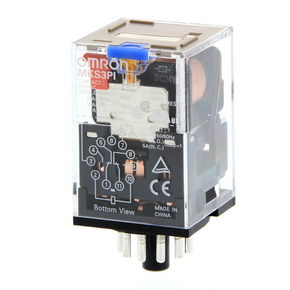 OMRON MKS3PI 24VDC | Relay, plug-in, 11-pin, 3PDT, 10 A, mech indicator, test button - generaltechuae