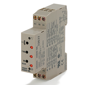 Omron H3DS-ML AC/DC, EF7616. Series DIN Rail Mount Timer Relay, 24 → 230 V ac, 24 → 48V dc, 1-Contact, 0.1 s →