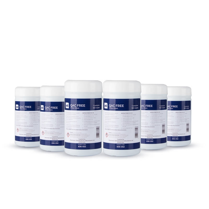 ETI 836-050 | Probe-Wipes, QAC Free | Carton of 6 Tubs x 180 Wipes - generaltechuae