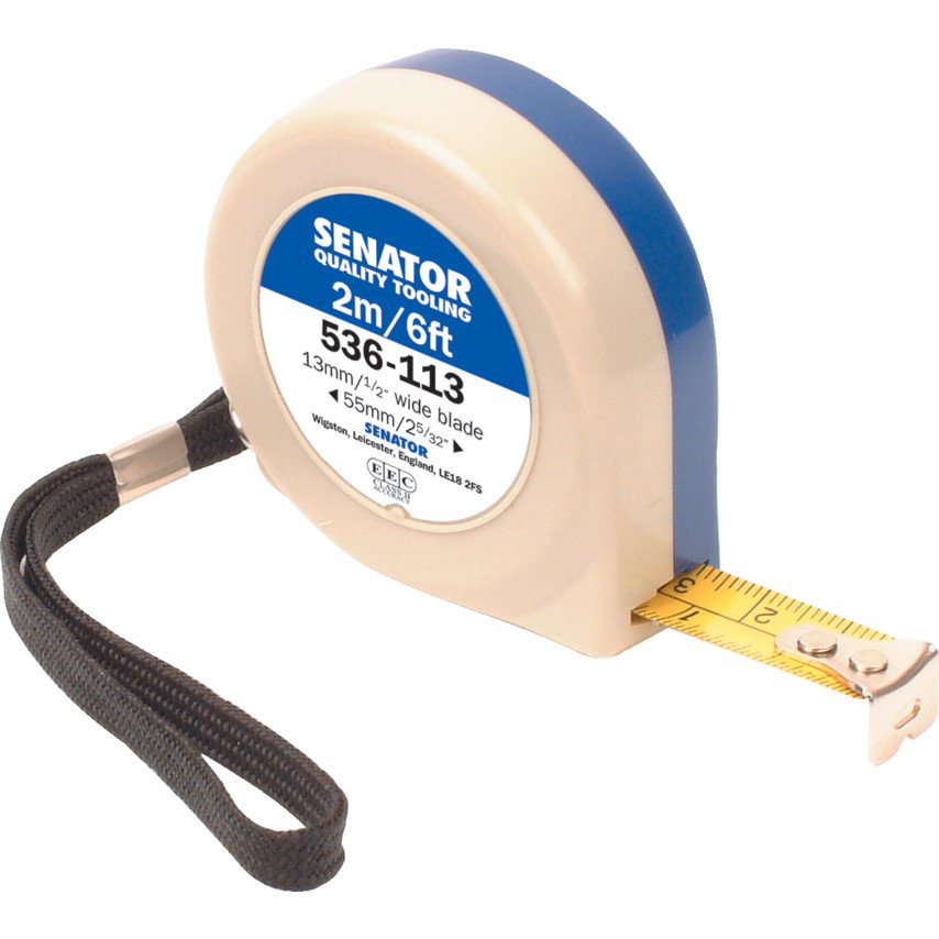 Senator 2M/6ft  Mylar COATED PUSH-PULL STEEL TAPE - generaltechuae