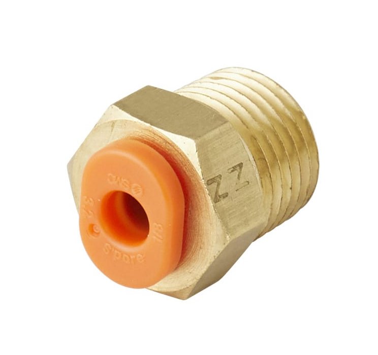 SMC KQ2H08-03AS | Straight Fitting | Threaded-to-Tube | Series KQ2 | Connection R 3/8 Male | Tube Size 8mm - generaltechuae
