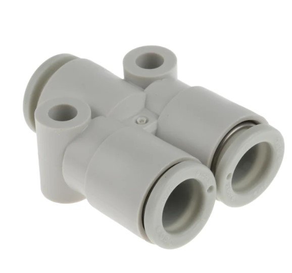 SMC KQ2U08-00A | Union Y Fitting | Tube-to Tube Adaptor | Series KQ2 | Tube Size 8mm - generaltechuae