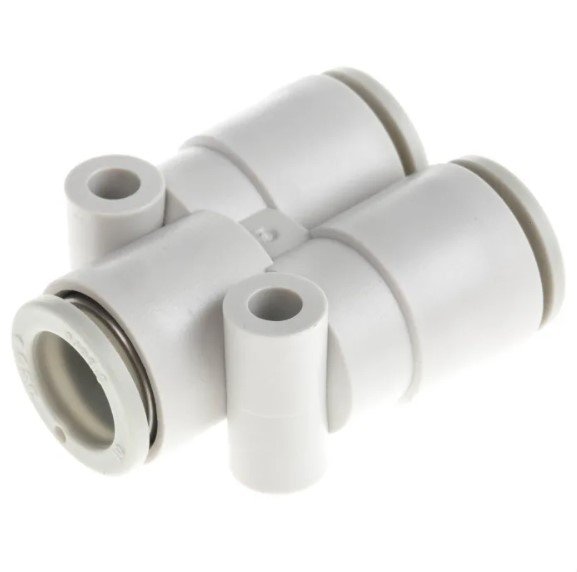SMC KQ2U10-00A | Union Y Fitting | Tube-to Tube Adaptor | Series KQ2 | Tube Size 10mm - generaltechuae