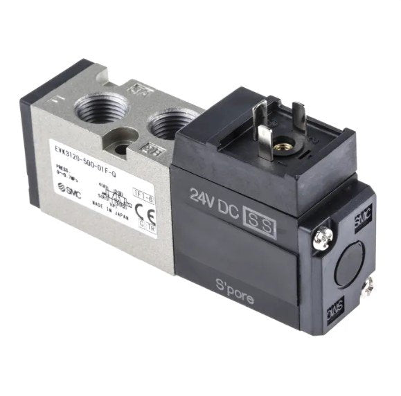 SMC EVK3120-5DO-01F-Q | Solenoid Valve | Series VK3000 | Connection G 1/8 | Voltage 24V dc - generaltechuae
