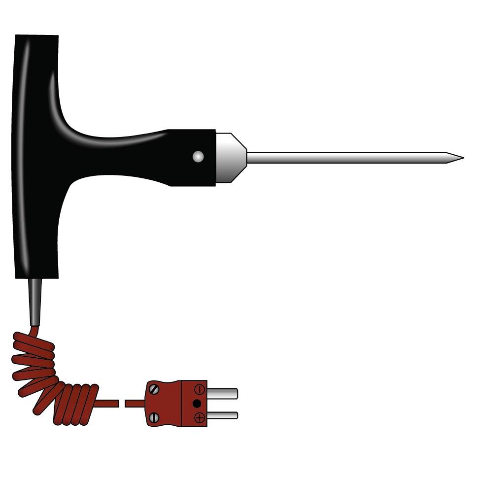ETI 337-124 | T-Shaped Penetration Probe | Type T, Coiled Lead, Ø4 x 100 mm - generaltechuae