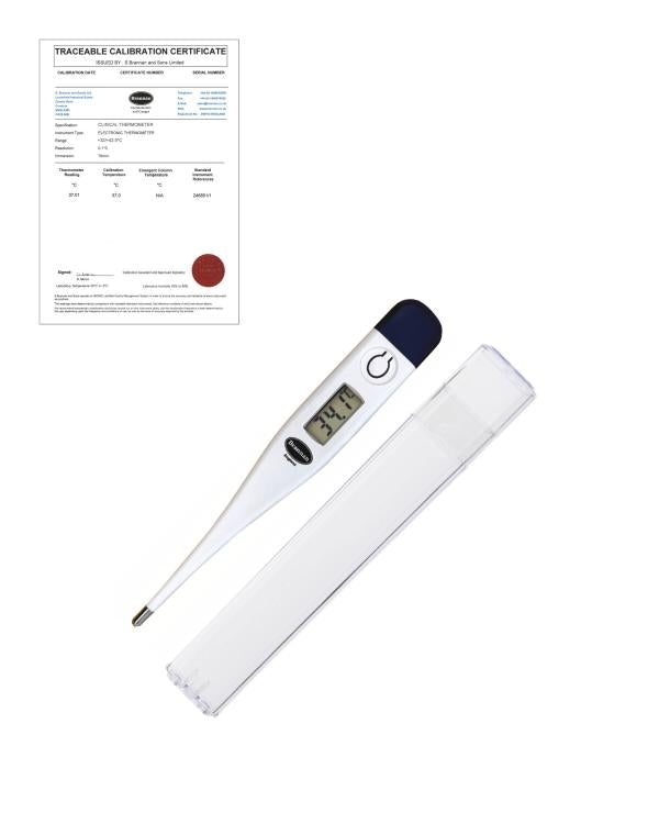 Brannan TC-009 | THERMcert Pre-Calibrated Oral Clinical Thermometer | 37 °C point - generaltechuae