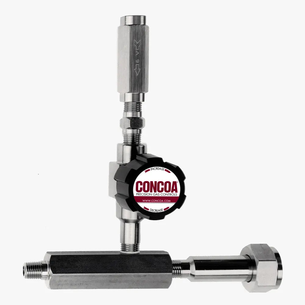 CONCOA 5022005-01-CON | 502 Series Tee Purge | 316L Stainless Steel, Right-hand Inlet, Purge Inlet