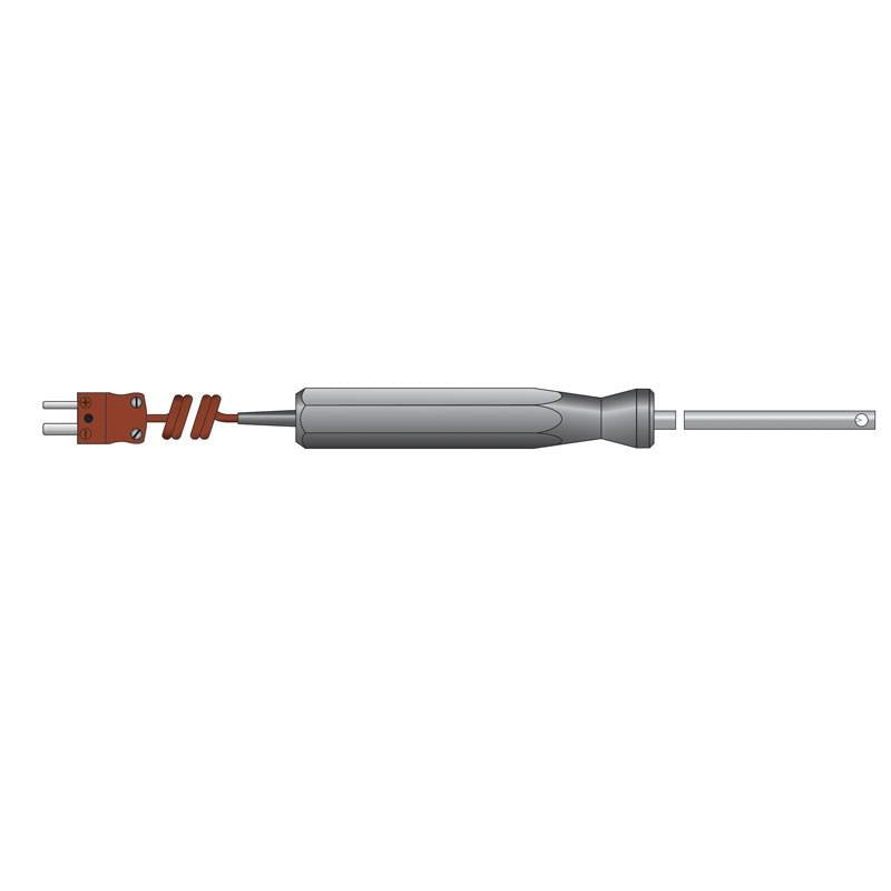 ETI 327-300 | Thermocouple Air or Gas Probe | Type T, coiled lead, Ø4.5 x 130 mm - generaltechuae