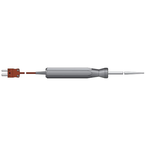 ETI 127-160 | Thermocouple Probe for Liquids and Solids | Type T, straight lead, Ø3.3 x 130 mm - generaltechuae