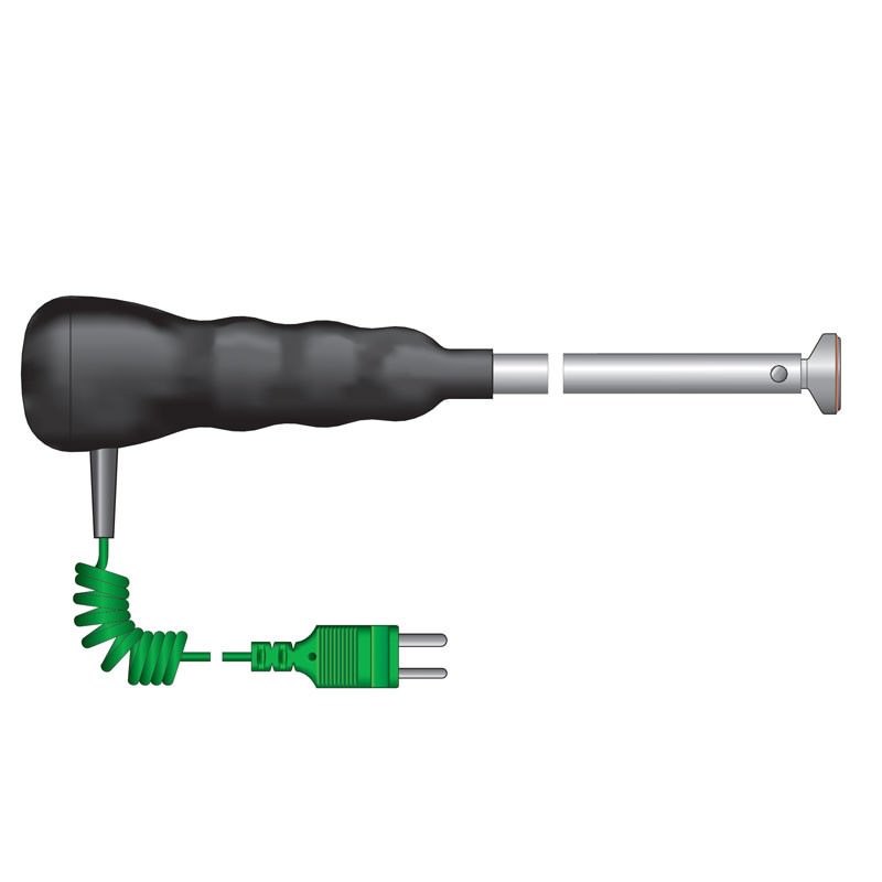 ETI 343-080 | Waterproof Bell Surface Temperature Probe | Straight, coiled lead, Type K - generaltechuae