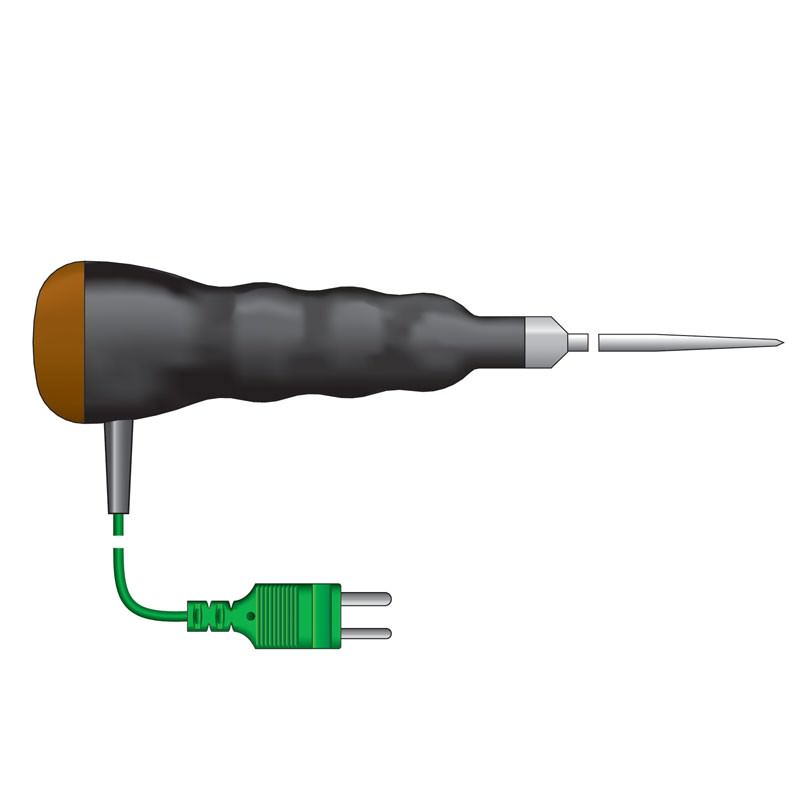 ETI 343-163 | Waterproof Thermocouple Penetration Probe | Brown, coiled lead, Type K - generaltechuae