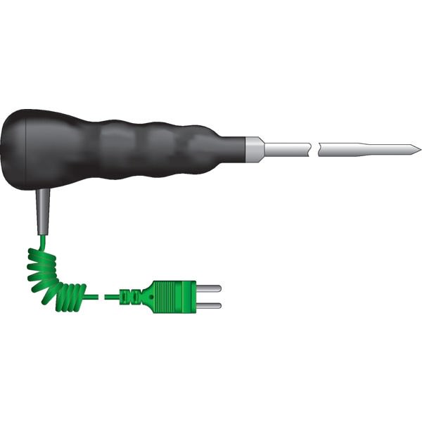 ETI 343-120 | Waterproof Heavy Duty Penetration Probe | coiled lead, Ø6.35 x 300 mm, Type K - generaltechuae