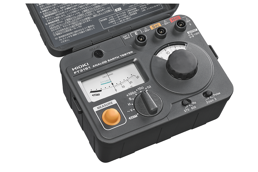 ANALOG EARTH TESTER FT3151, Classic Ground Resistance Tester Using 3-Pole Method