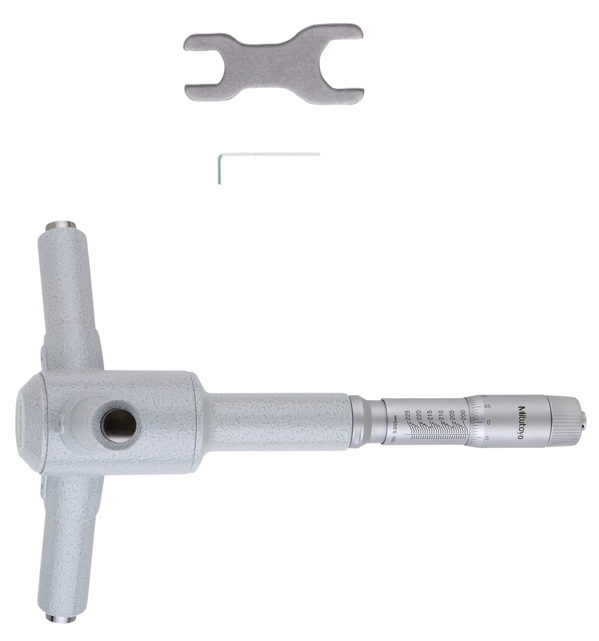 Mitutoyo 368-779, 3-Holtest (Type II) Three-Point Bore Micrometer Economy Type, Range 225 - 250 mm, Graduation 0.005 mm