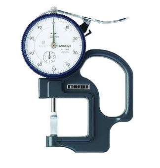 Mitutoyo 7315 Dial Indicator Thickness Gauge 0-10mm, 0.01mm, Groove Depth 