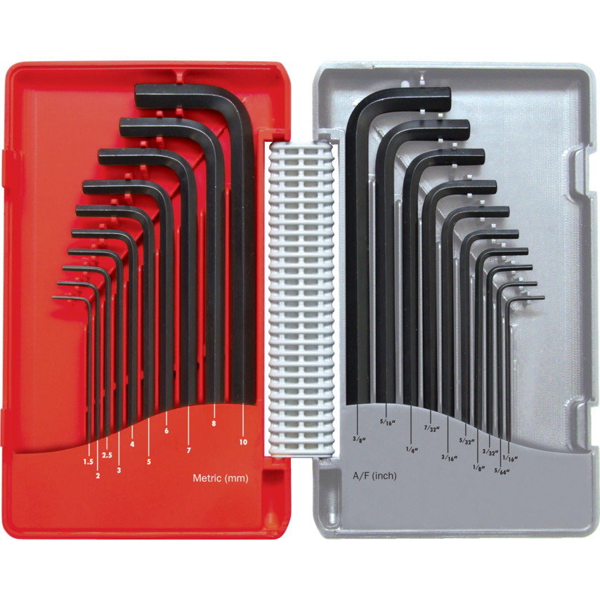 Kennedy COMBINATION LONG ARM B/PTMM/AF HEX KEY SET 20-PCE